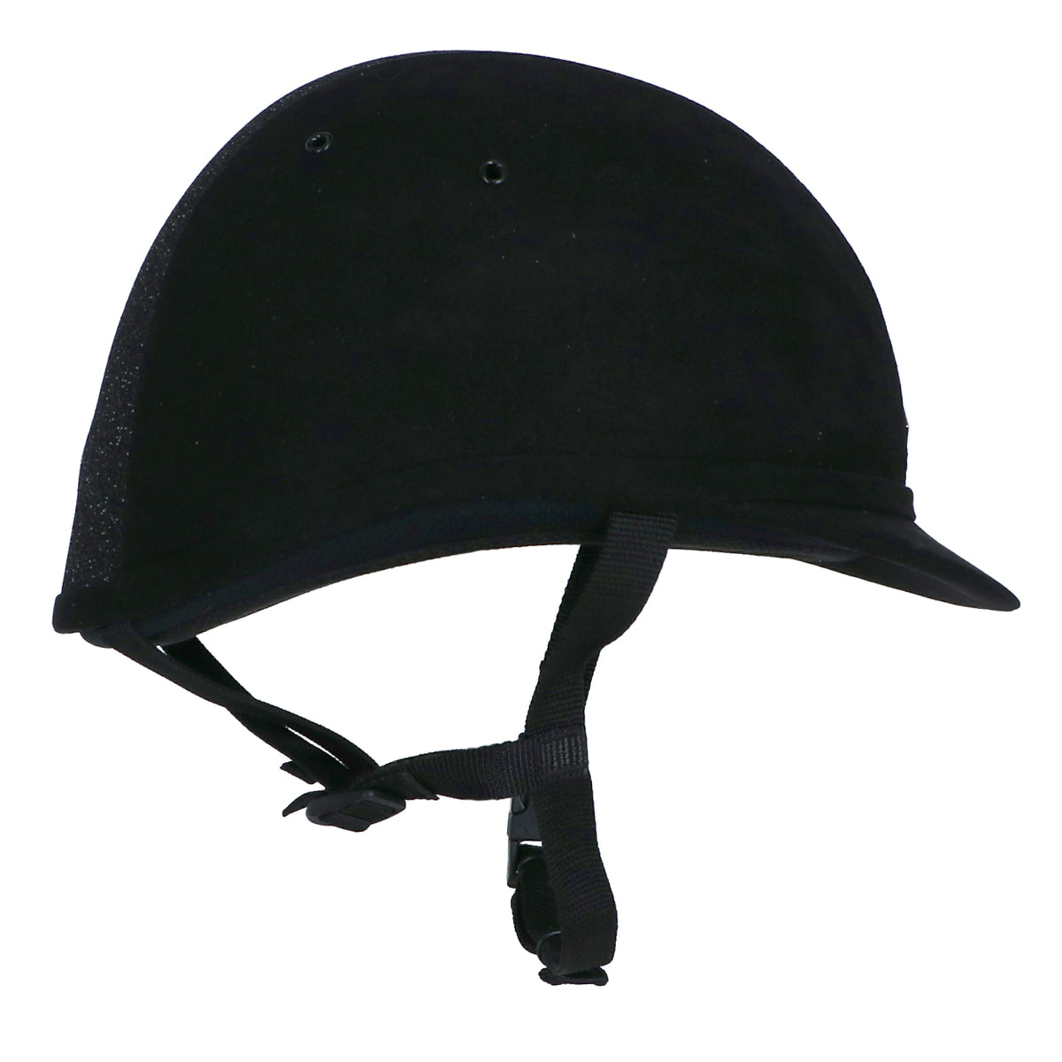 Charles Owen Cap YR8 Sparkly Centre Round Black