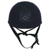 Charles Owen Cap YR8 Sparkly Centre Round Navy