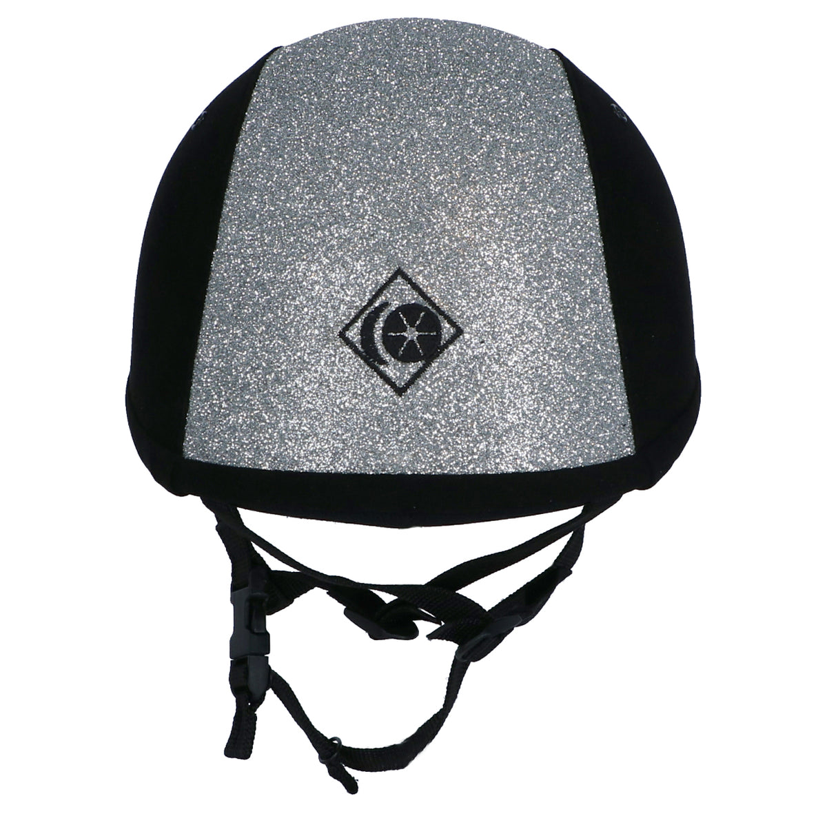 Charles Owen Cap YR8 Sparkly Centre Round Black/Silver