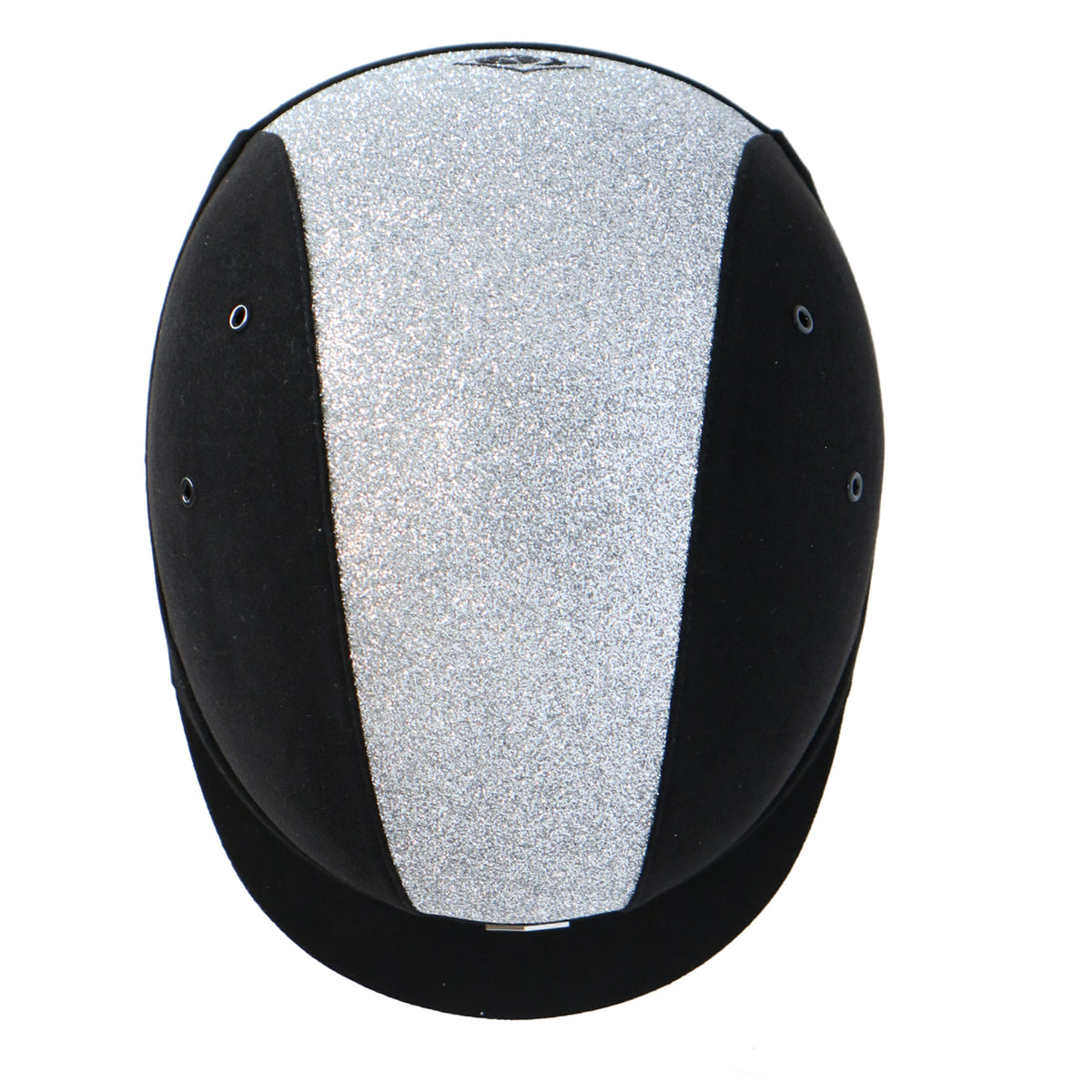 Charles Owen Cap YR8 Sparkly Centre Round Black/Silver