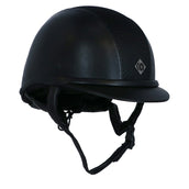 Charles Owen Cap AYR8 PLUS Leather Look Black