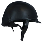 Charles Owen Cap AYR8 PLUS Leather Look Black