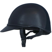 Charles Owen Cap SP8 Plus Leather Look Navy