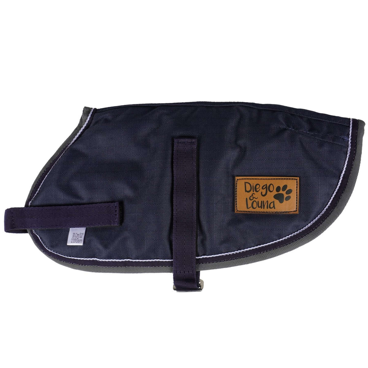 Diego & Louna Hondendeken 600D Navy/Grijs/Wit