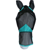 Weatherbeeta Vliegenmasker Comfitec Fine Mesh met Oren & Neus Zwart/Turquoise