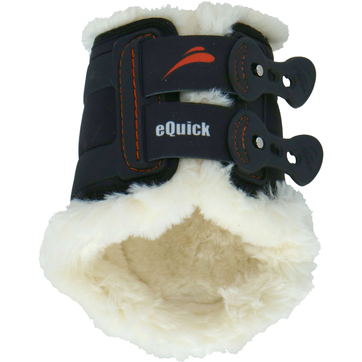 eQuick Strijklappen eShock Rear Fluffy Zwart