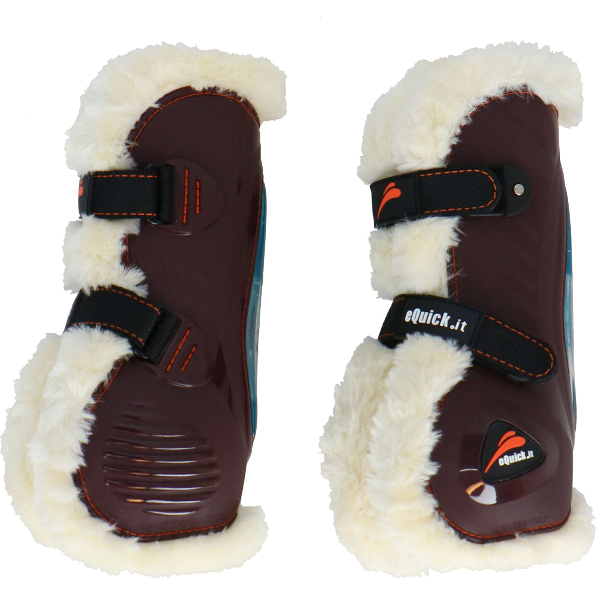 eQuick Peesbeschermers eShock Front Velcro Fluffy Bruin