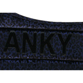 ANKY Zadeldekje Leopard Print Dressuur Blauw