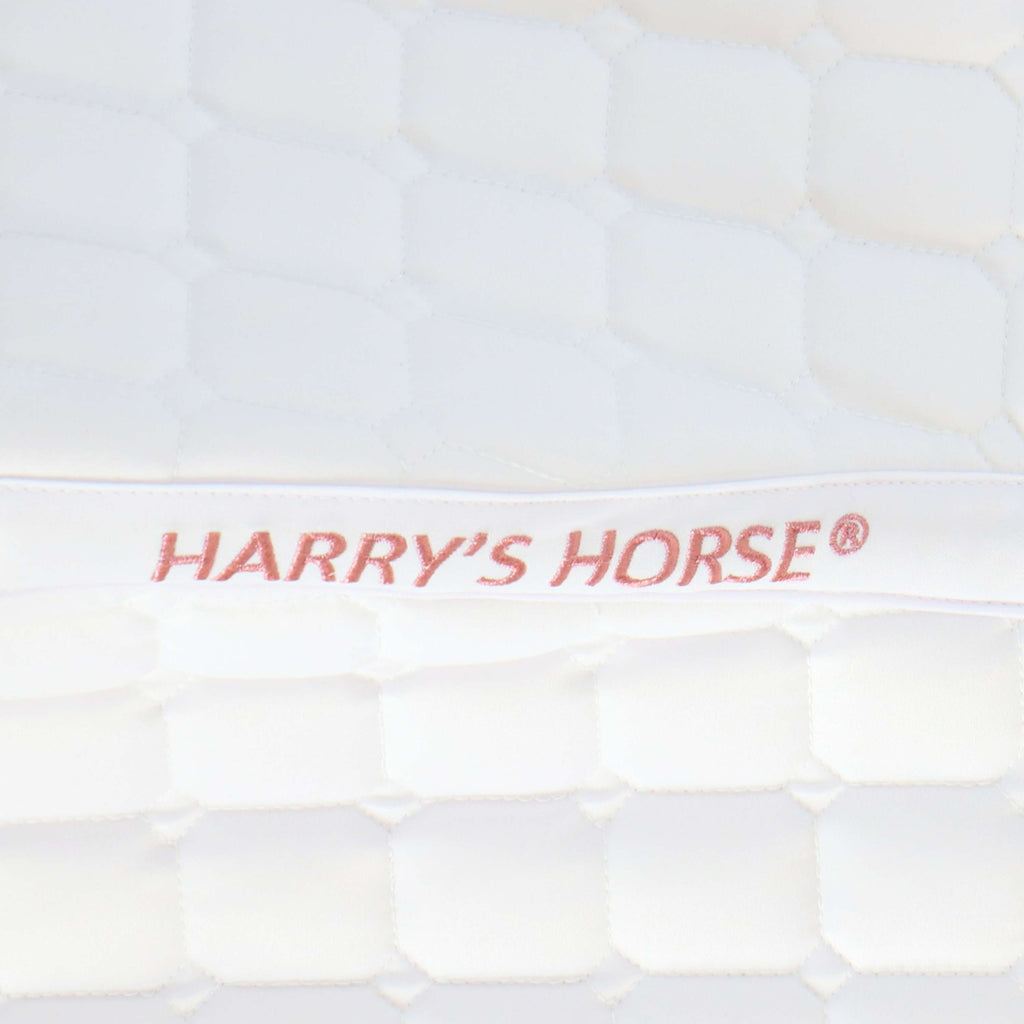 Harry's Horse Zadeldekje Reverso Logo Competition Veelzijdigheid Wit/Rosegold