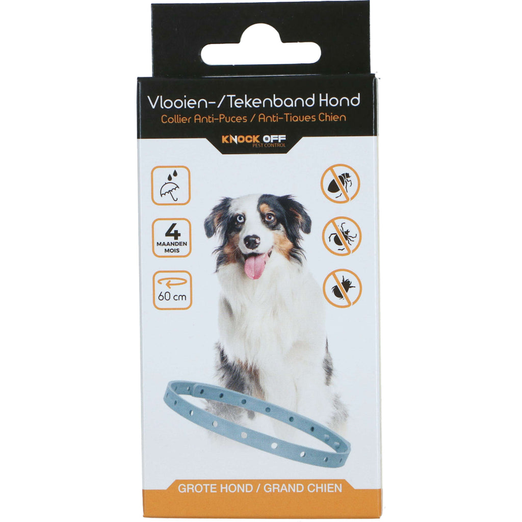 Knock Off Teken en Vlooien Halsband Hond NL/FR