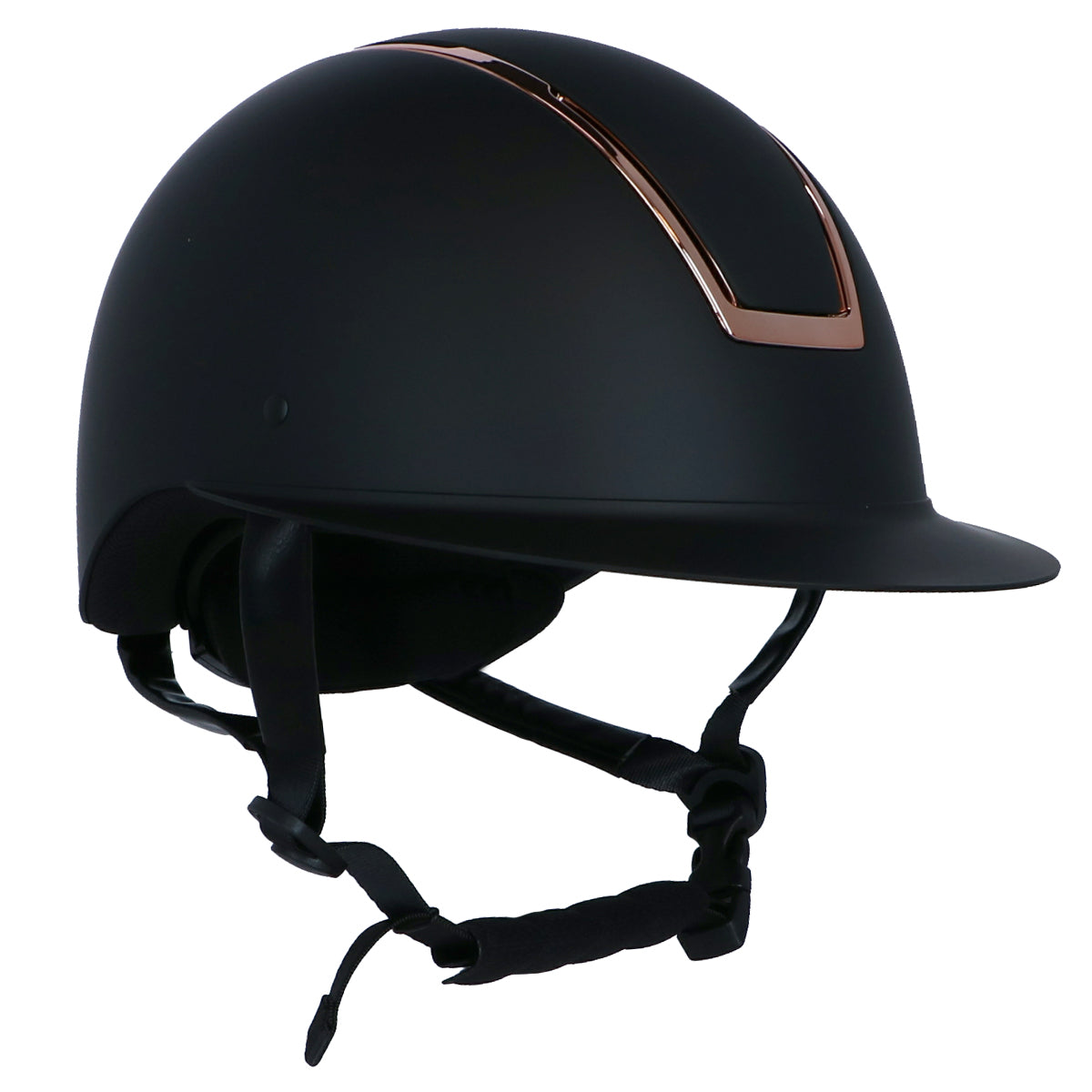 HKM Cap Lady Shield Zwart/Rosegoud