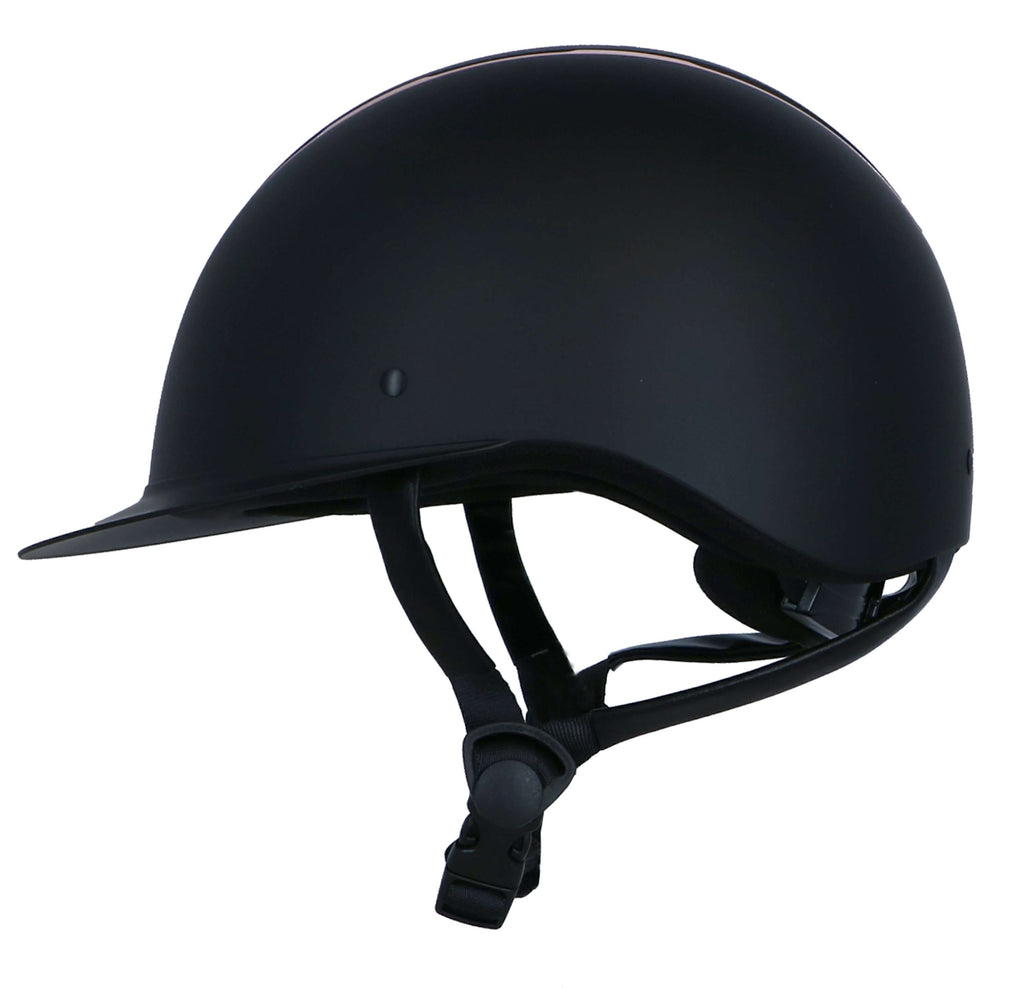 HKM Cap Lady Shield Zwart/Rosegoud