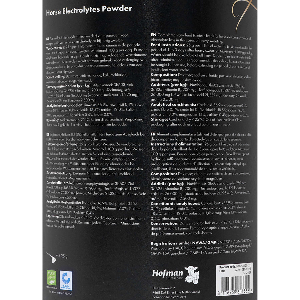 Excellent Electrolytes Poeder met B2 Emmer