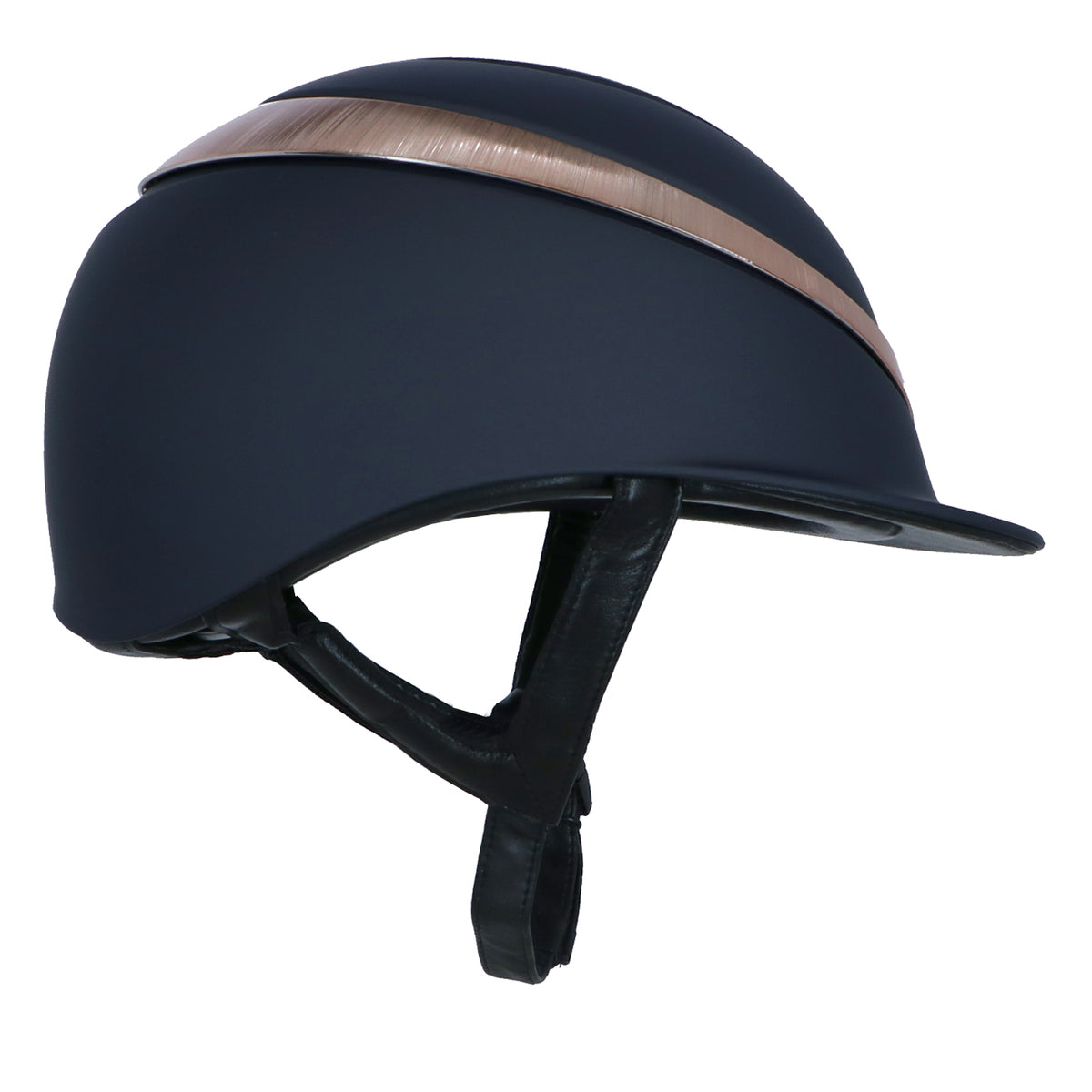 Charles Owen Cap Halo Navy/Rosegold