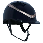 Charles Owen Cap Halo Navy/Rosegold Gloss