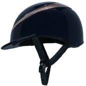 Charles Owen Cap Halo Navy/Rosegold Gloss