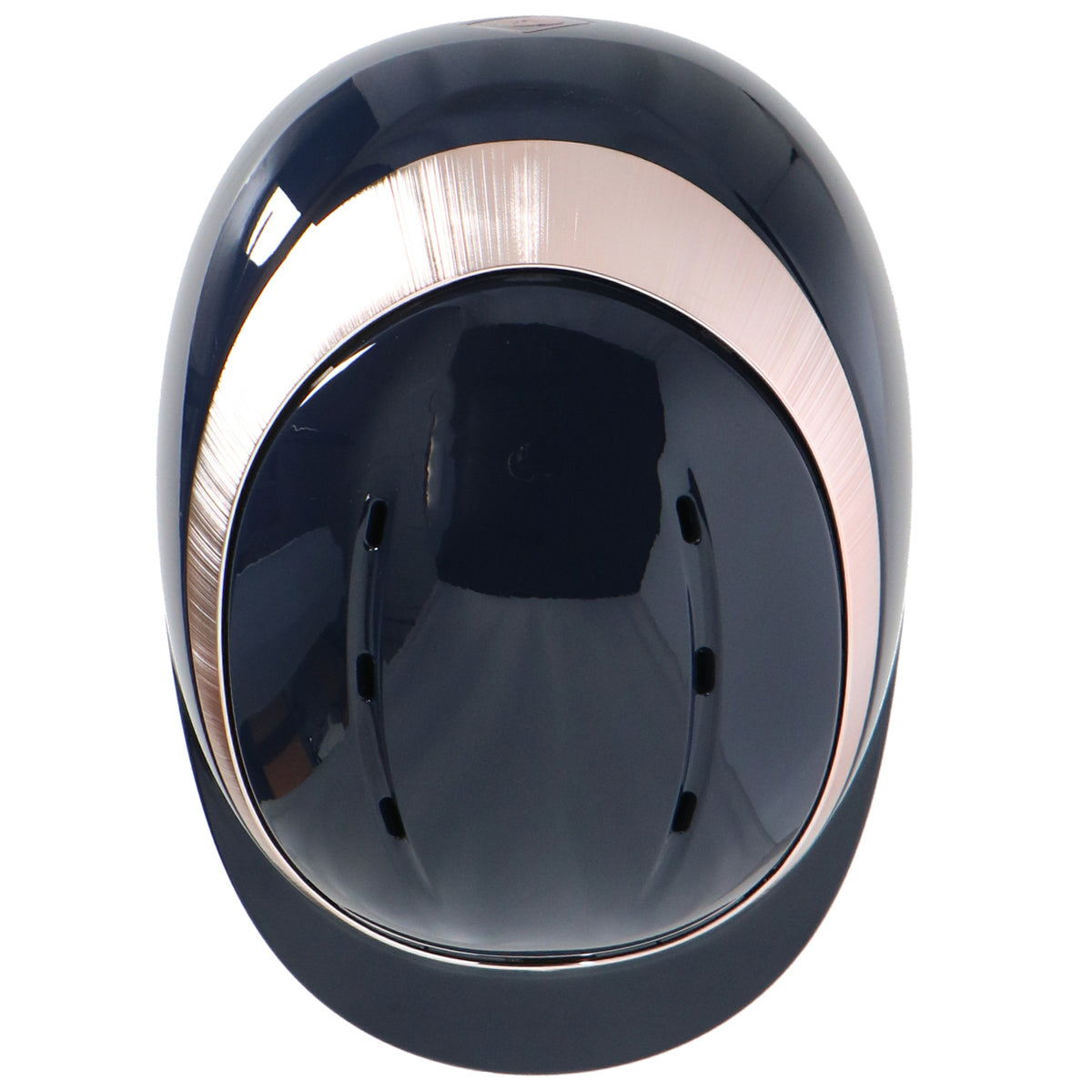 Charles Owen Cap Halo Navy/Rosegold Gloss