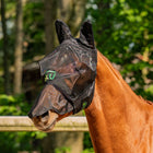 Agradi Horse Vliegenmasker Fine Mesh met Oren en Neus Zwart