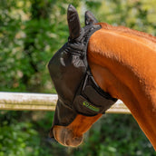 Agradi Horse Vliegenmasker Fine Mesh met Oren en Neus Zwart