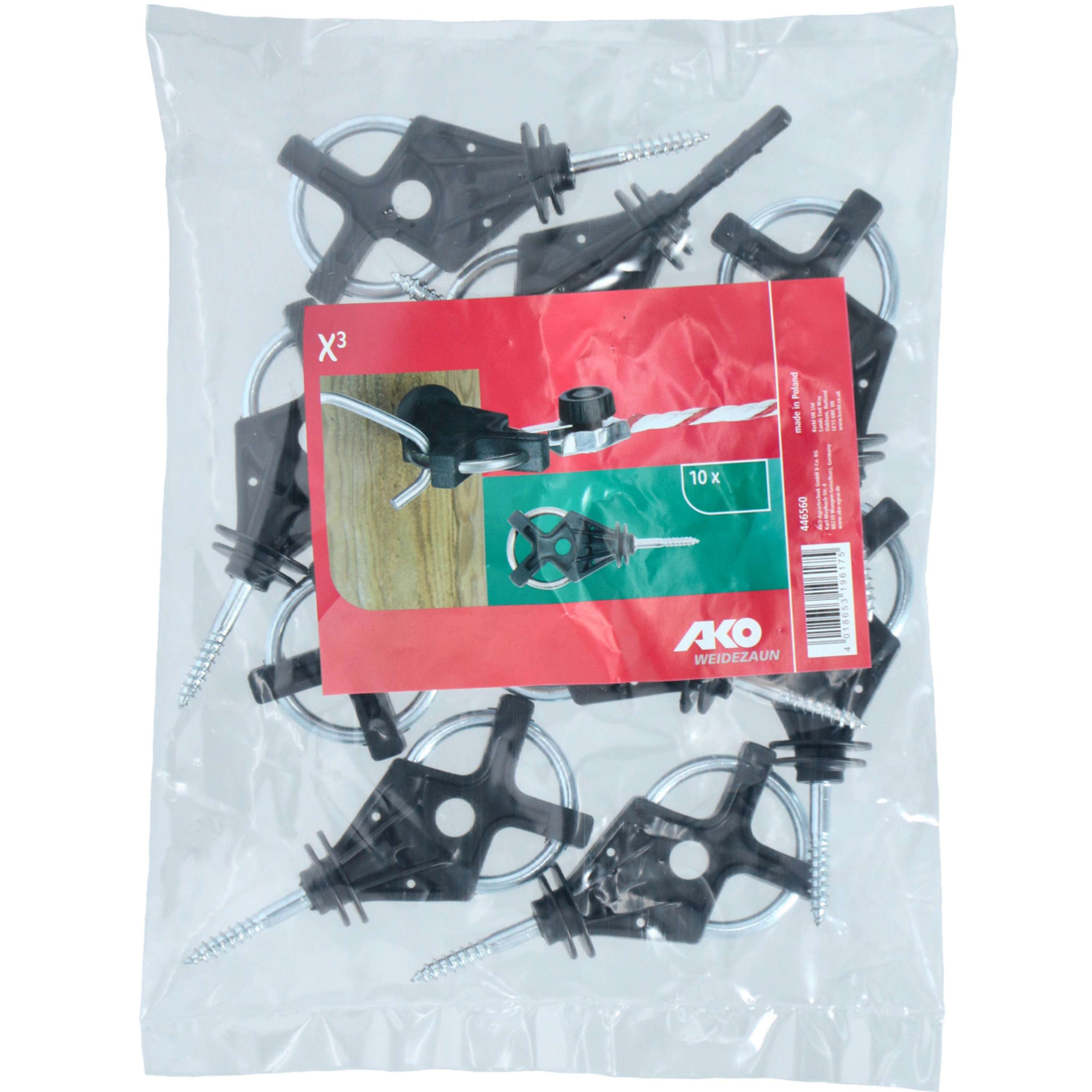 Kerbl Poortisolator X³ Gegalvaniseerd 6mm 10 Stuks Zwart