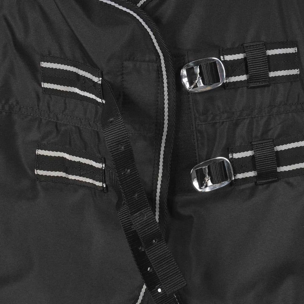 Riding World Regendeken Oxford 300D Fleece Voering 0g Zwart