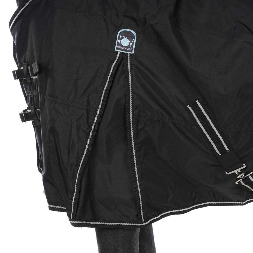Riding World Regendeken Oxford 300D Fleece Voering 0g Zwart
