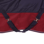 EQUITHÈME Outdoordeken Tyrex 1200D 200g met Hals Navy/Bordeaux