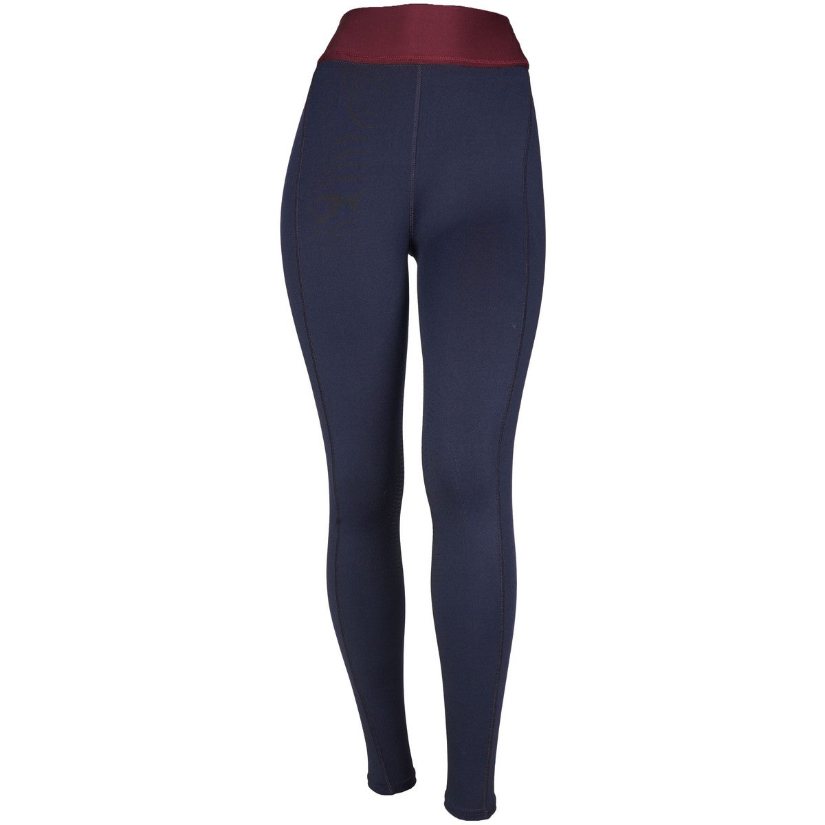 EQUITHÈME Rijlegging Tea Pull-On Siliconen Kniestukken Marineblauw/Pruim Rood