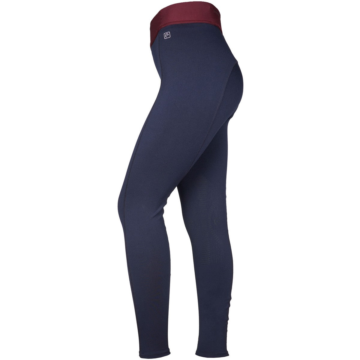 EQUITHÈME Rijlegging Tea Pull-On Siliconen Kniestukken Marineblauw/Pruim Rood