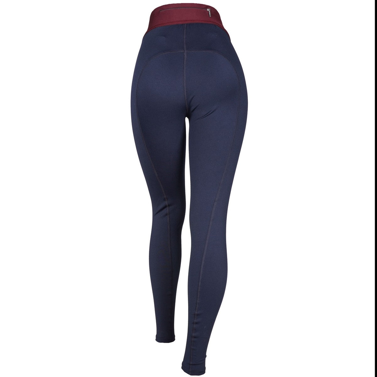 EQUITHÈME Rijlegging Tea Pull-On Siliconen Kniestukken Marineblauw/Pruim Rood