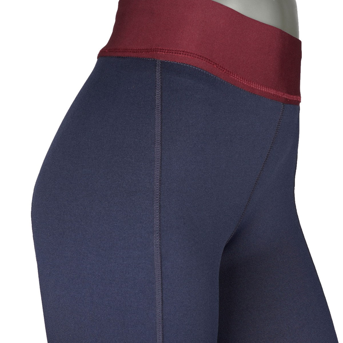 EQUITHÈME Rijlegging Tea Pull-On Siliconen Kniestukken Marineblauw/Pruim Rood