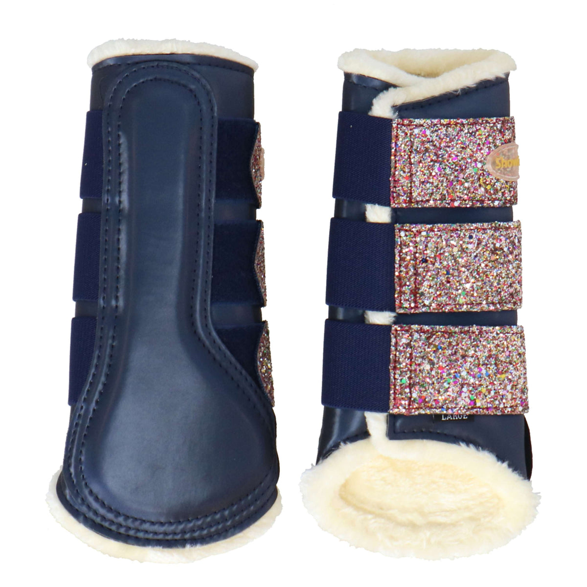 HB Showtime Beenbeschermers Gold Rush Glitter Navy