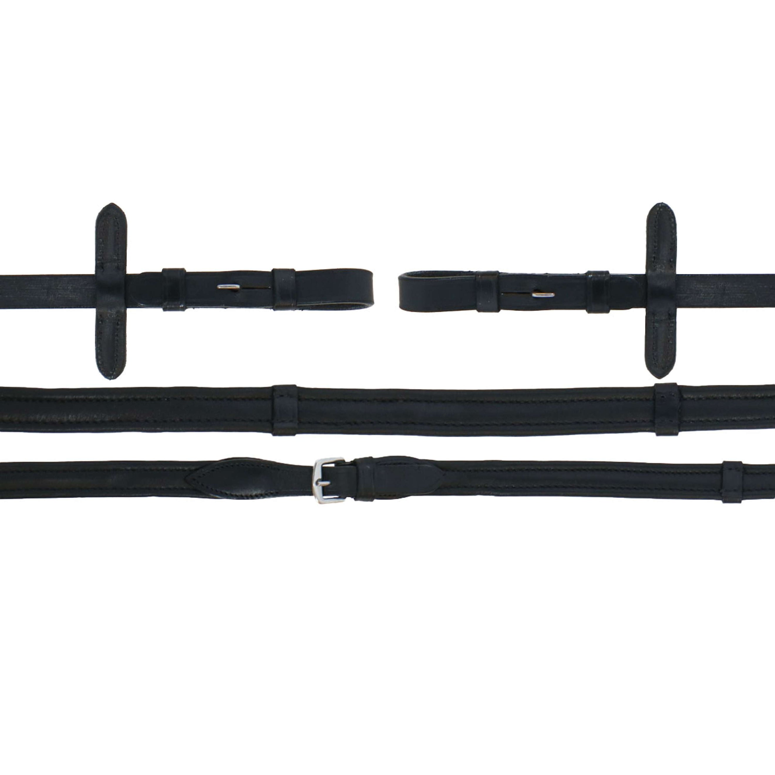 HB Showtime Teugels Soft Leather met Stops Zwart HB Showtime Teugels Soft Leather met Stops Zwart