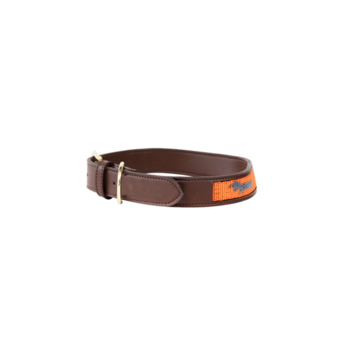 Kentucky Halsband Handgemaakte Parels Orange & Dog