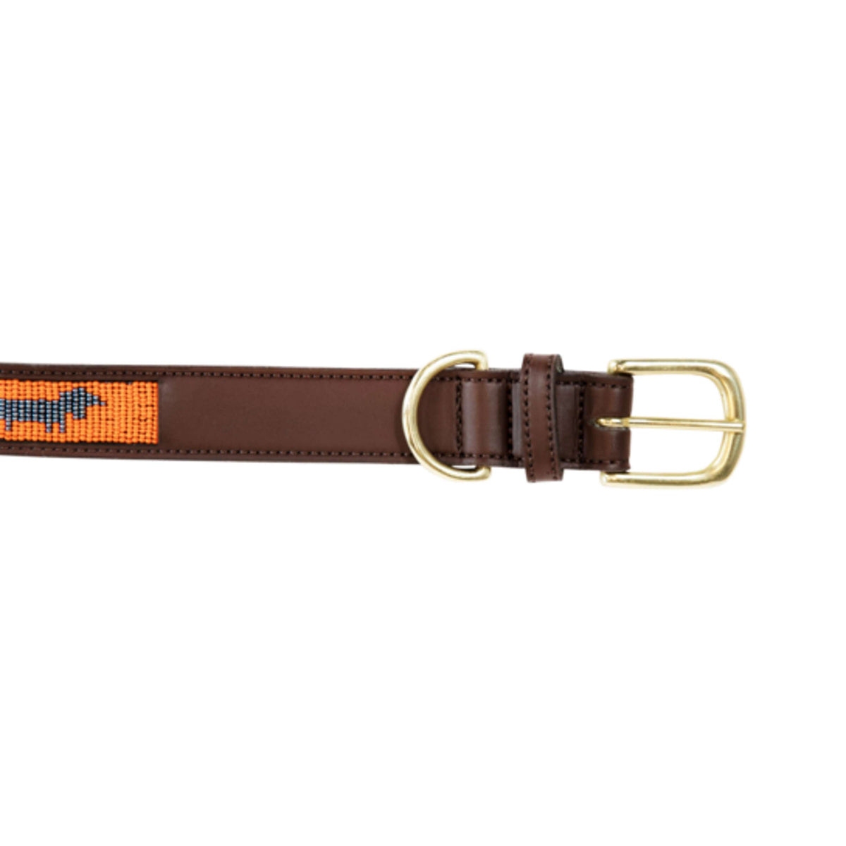 Kentucky Halsband Handgemaakte Parels Orange & Dog