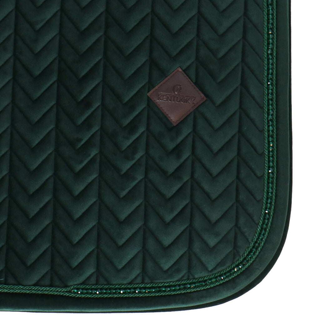 Kentucky Zadeldekje Velvet Pearls Dressuur Pine Green