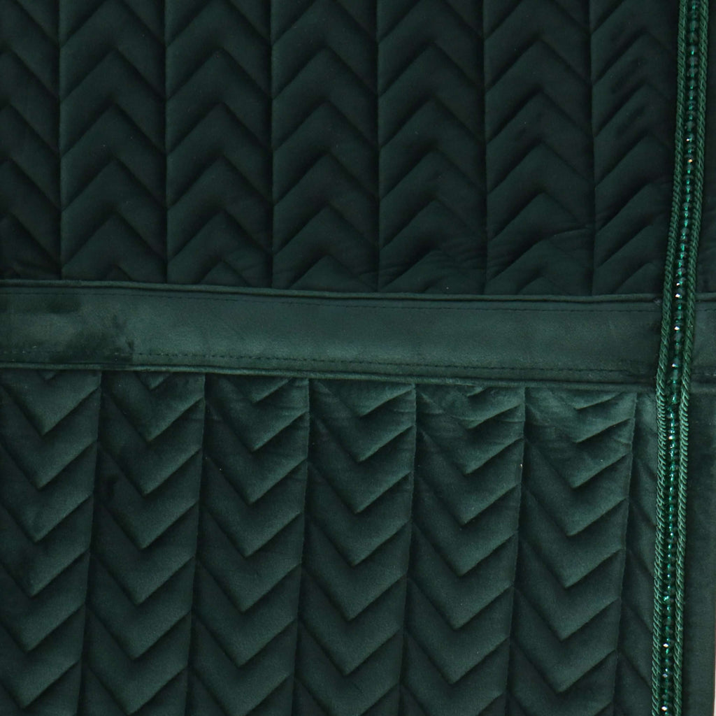 Kentucky Zadeldekje Velvet Pearls Dressuur Pine Green
