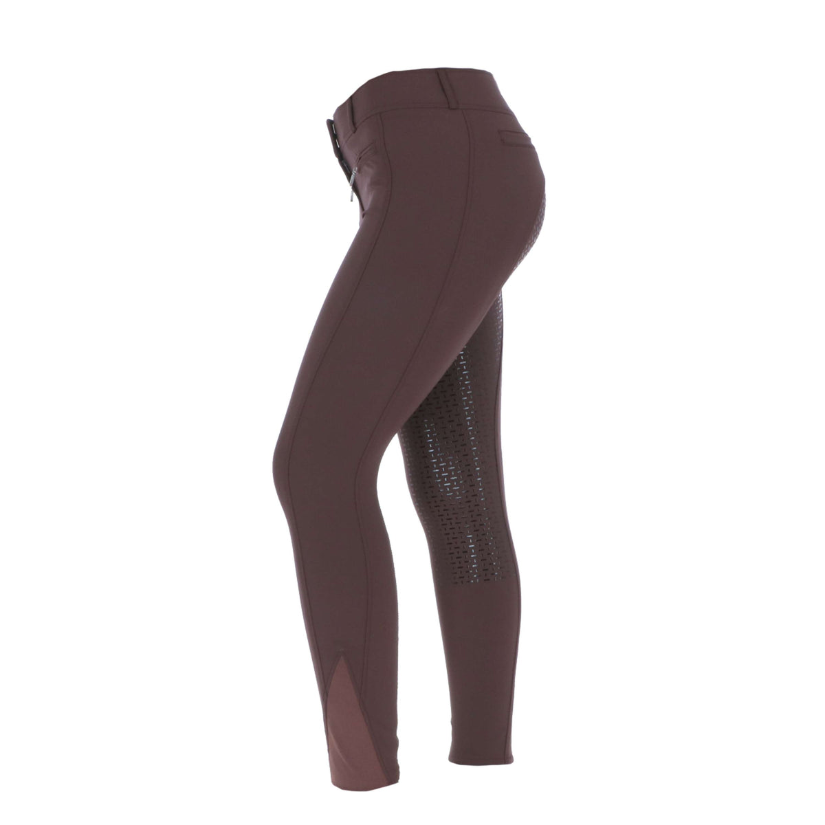 HKM Rijbroek Liv High Waist Silicon Full Grip Donkerbruin