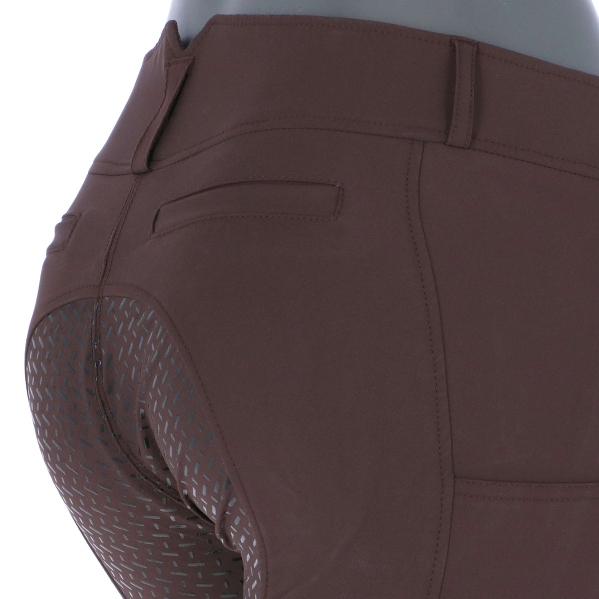 HKM Rijbroek Liv High Waist Silicon Full Grip Donkerbruin