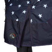 HKM High Neck Deken Orlando Stars 600D 100g Wattenvulling Donkerblauw