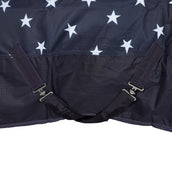 HKM High Neck Deken Orlando Stars 600D 100g Wattenvulling Donkerblauw