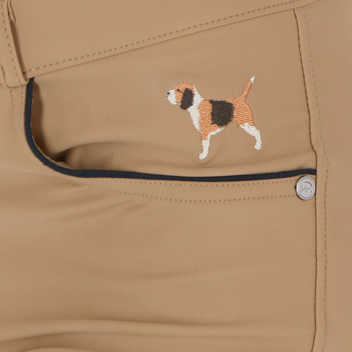 HKM Rijbroek Beagle Knie Grip Camel