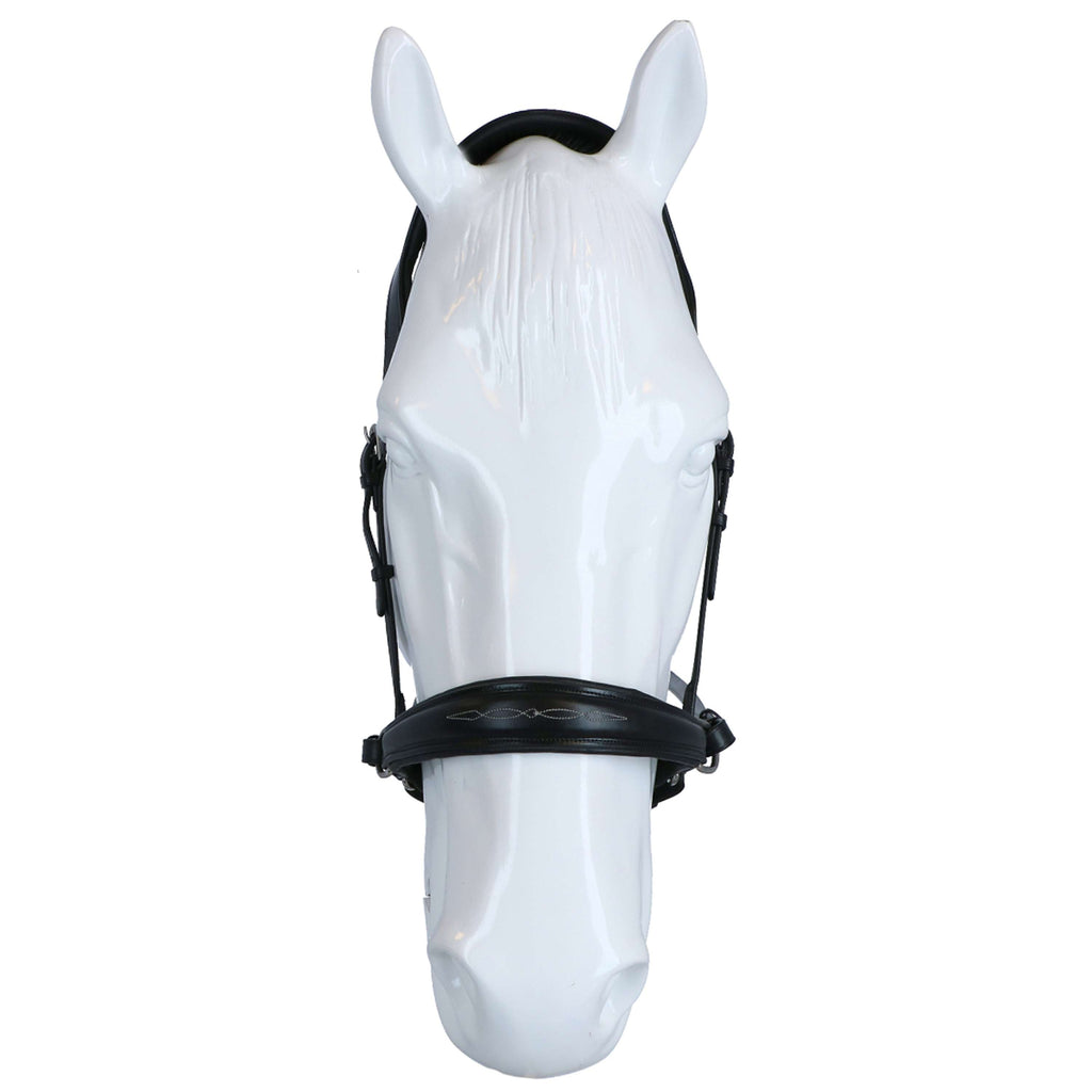 F.R.A. Bitloos Hoofdstel Alizée Mistral Side Pull Rubber Gripteugels Zwart