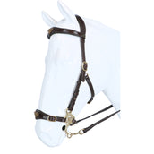 F.R.A. Hackamore Hoofdstel Imperial Softleder Teugels Havana