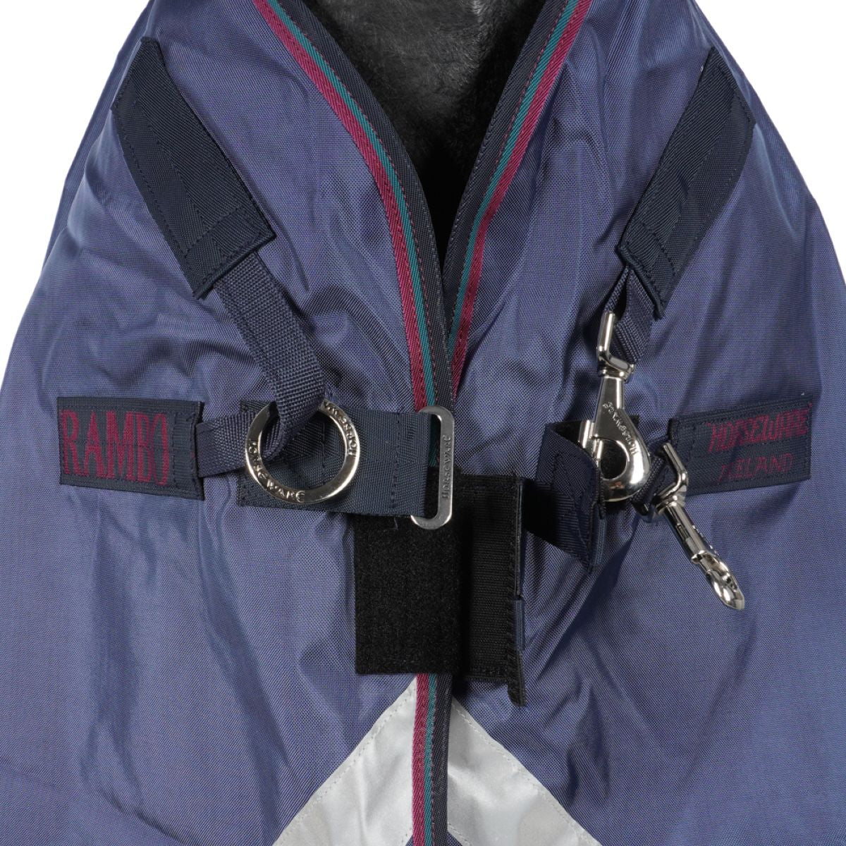 Rambo Optimo Turnout Outer Only Navy/Burgundy/Teal