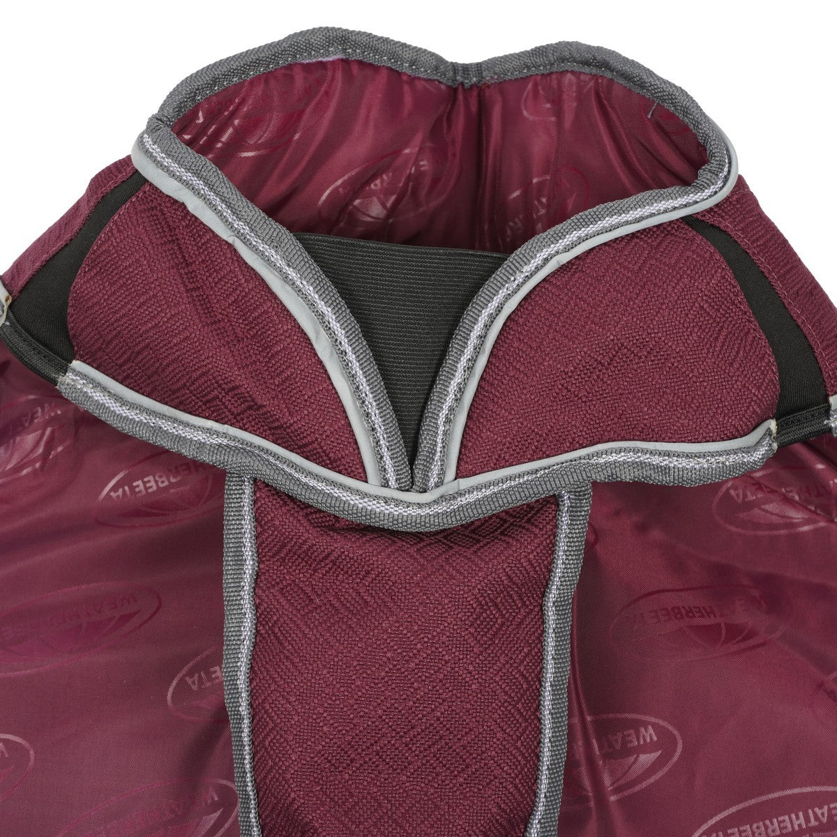 Weatherbeeta Hondenjas Comfitec Premier Free Parka Deluxe Medium 1200D 220g Maroon/Grijs/Wit