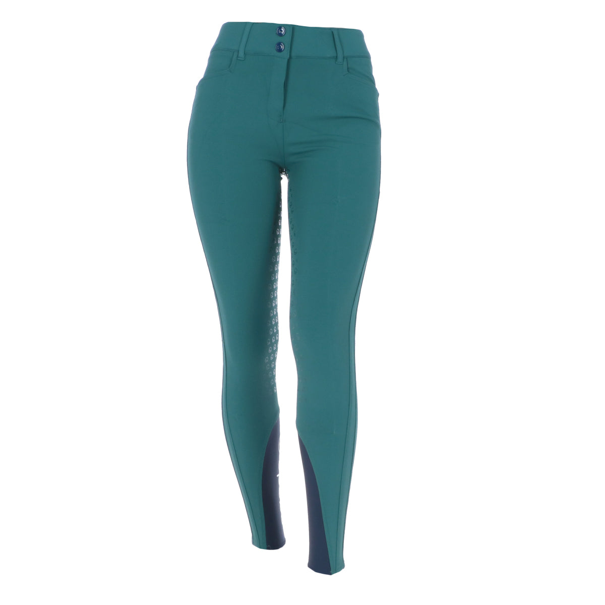 EQODE by Equiline Rijbroek Donna Full Grip Hoge Taille Groen