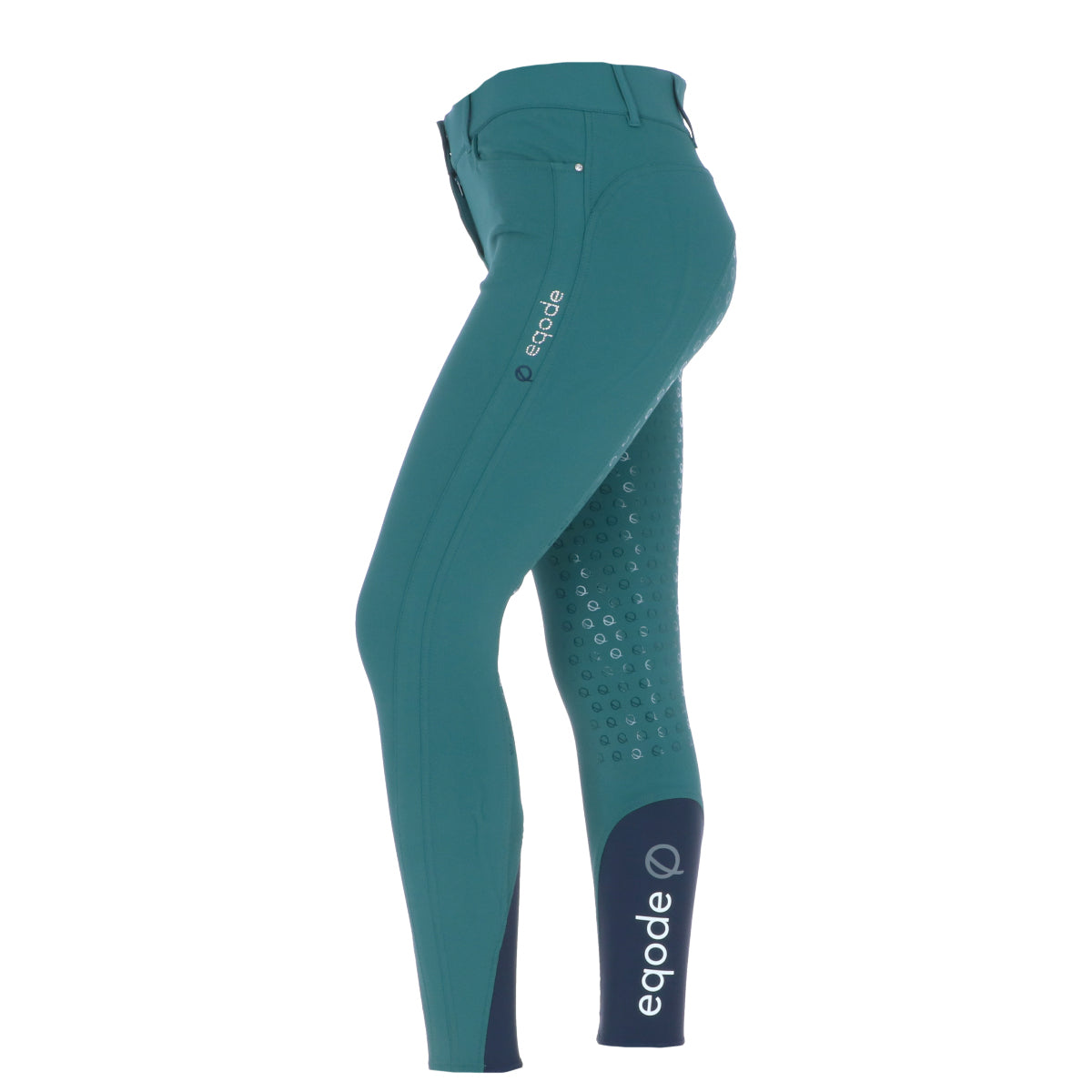 EQODE by Equiline Rijbroek Donna Full Grip Hoge Taille Groen