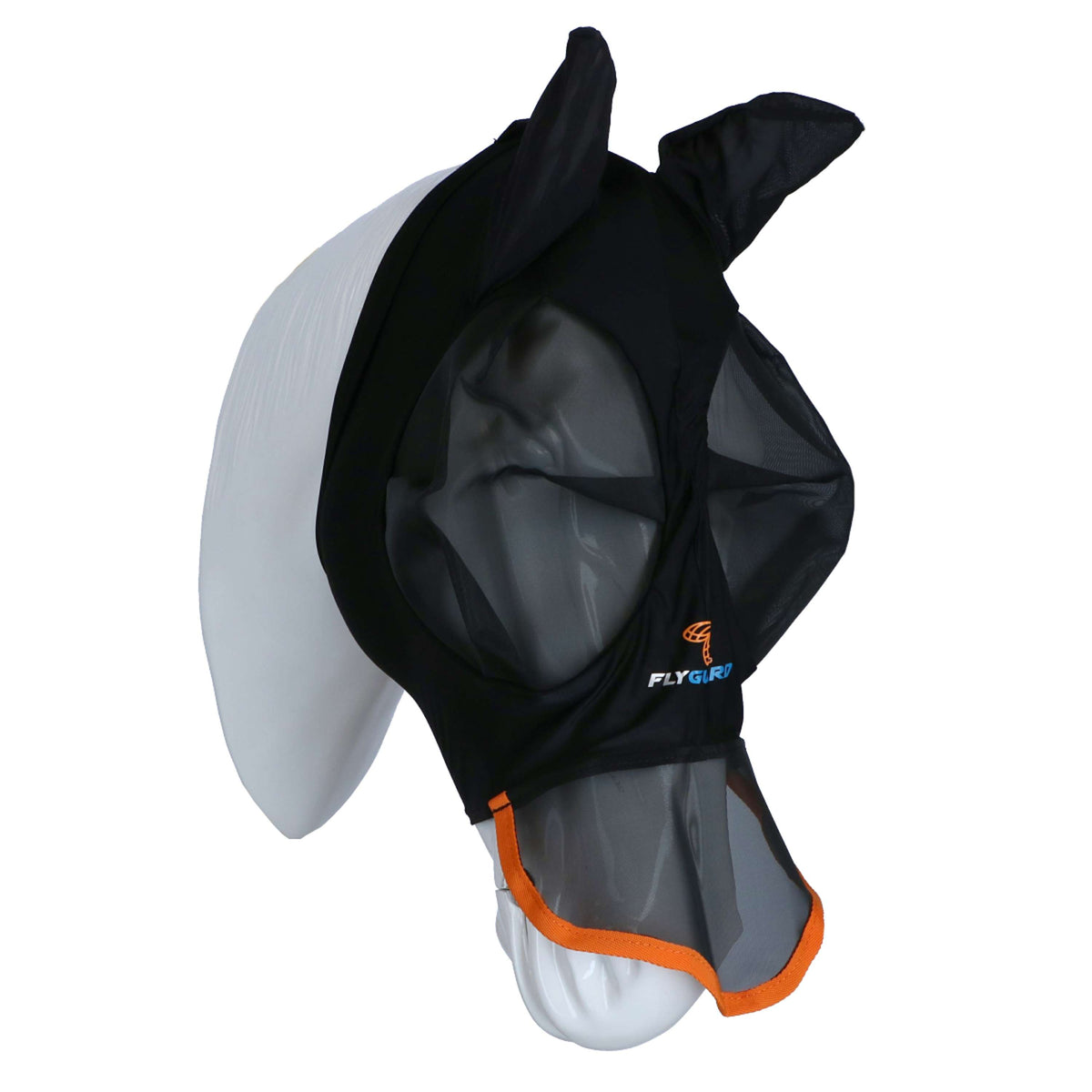 Shires Vliegenmasker Stretch met Neus Jet Zwart