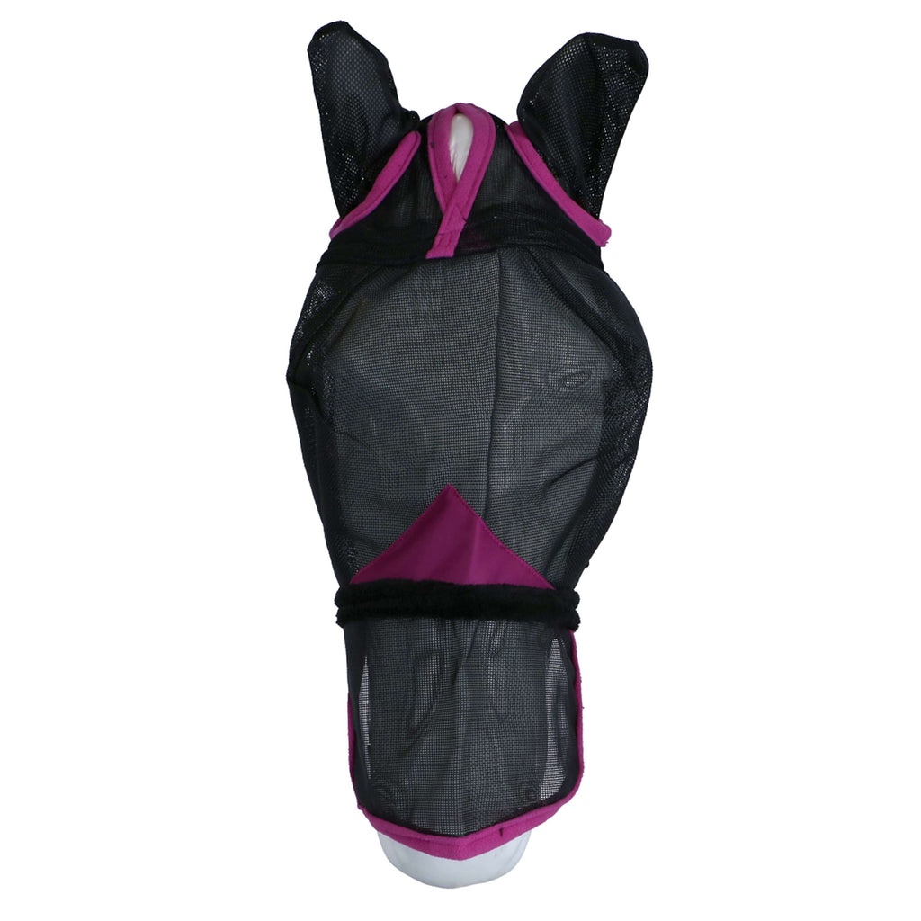 WeatherBeeta Vliegenmasker ComFiTec Deluxe Durable Mesh met Oren en Neus Zwart/Paars
